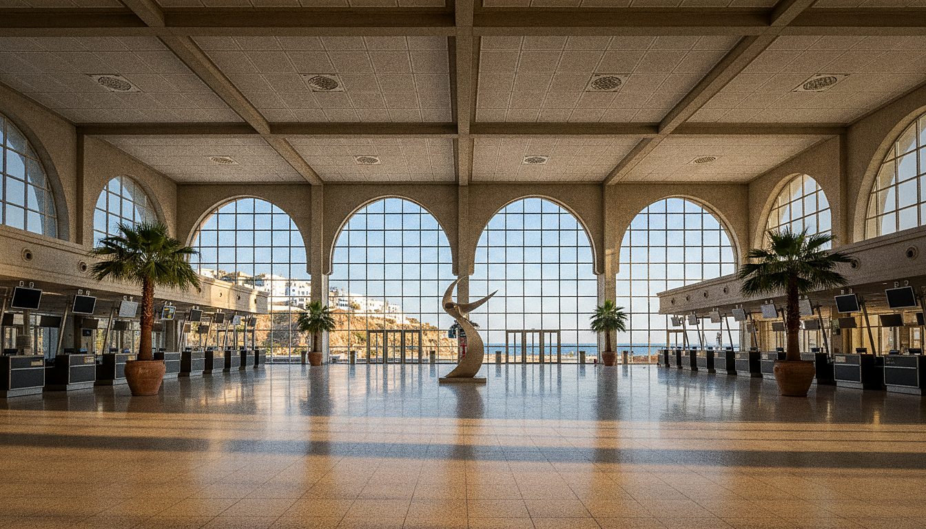 Hall d'enregistrement de l'Aéroport de Tunis-Carthage